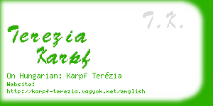terezia karpf business card